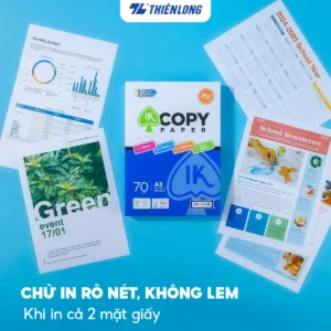 Ream giấy A3 70 gsm IK Copy (500 tờ) Ream giấy A3 70 gsm IK Copy (500 tờ)
