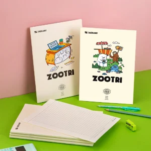 Tập học sinh TAP & CHILL ZOOTRI 120 trang 70gsm kẻ ngang 7mm – Chống lóa, dịu mắt
