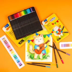 Bút chì 12/24 màu Black Wood Colored Pencils – TAP & CHILL Colokit – Thân gỗ Linden cao cấp Màu sắc tươi sáng